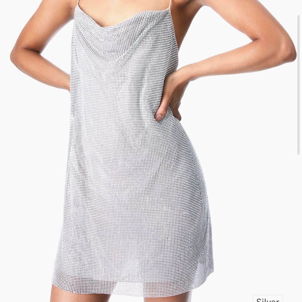 Alice + Olivia Harmony Chainmail Slip Dress